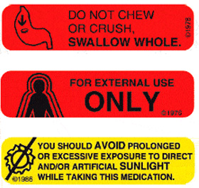 Prescription stickers